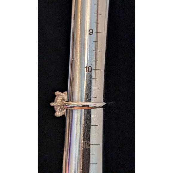 6 Prong Round Cut CZ Engagement Ring in 925 Sterling Silver Size 11 - Picture 7 of 8